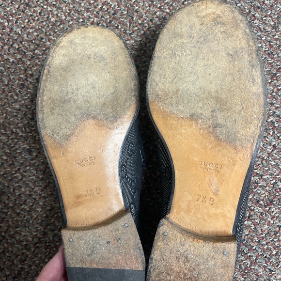 Gucci horsebit loafers black/ grey denim - Picture 5 of 5